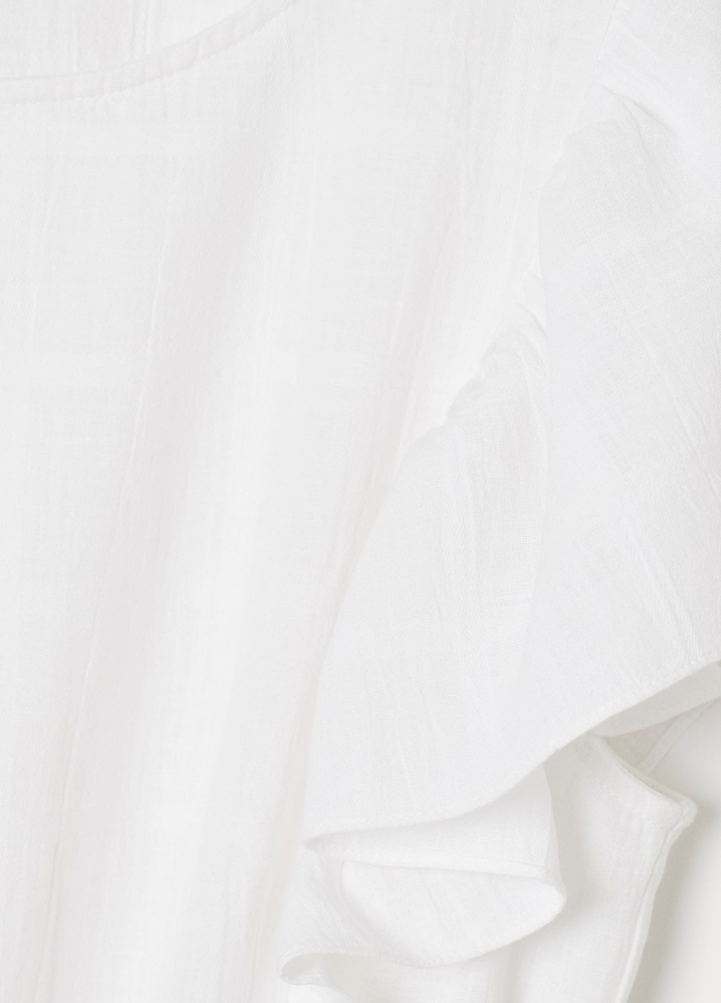 Білий кежуал плаття, сукня кльош H&M однотонна
