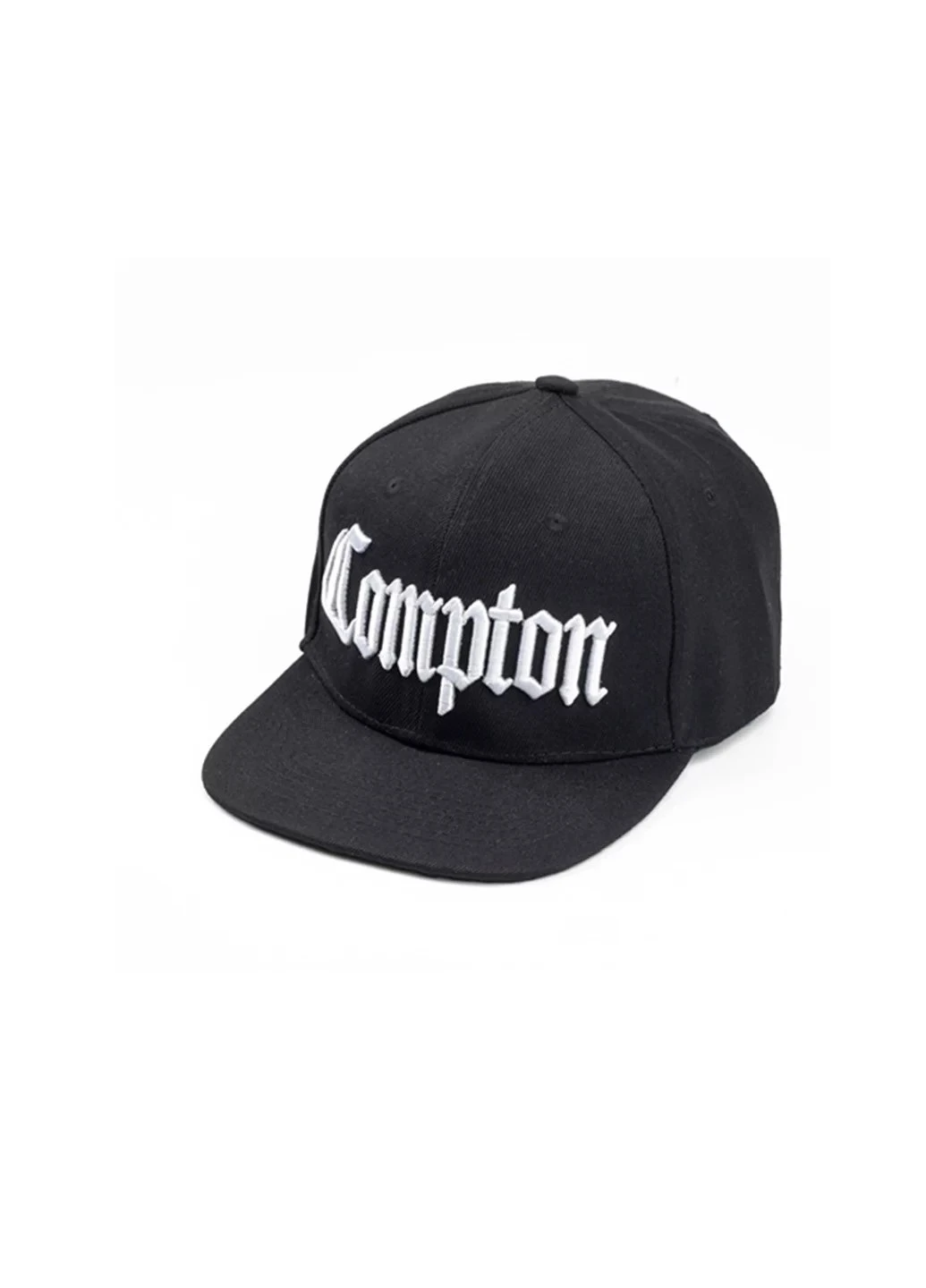 Кепка снепбек Compton 2 з прямим козирком Чорна, Унісекс NoName Cнепбек (250377597)