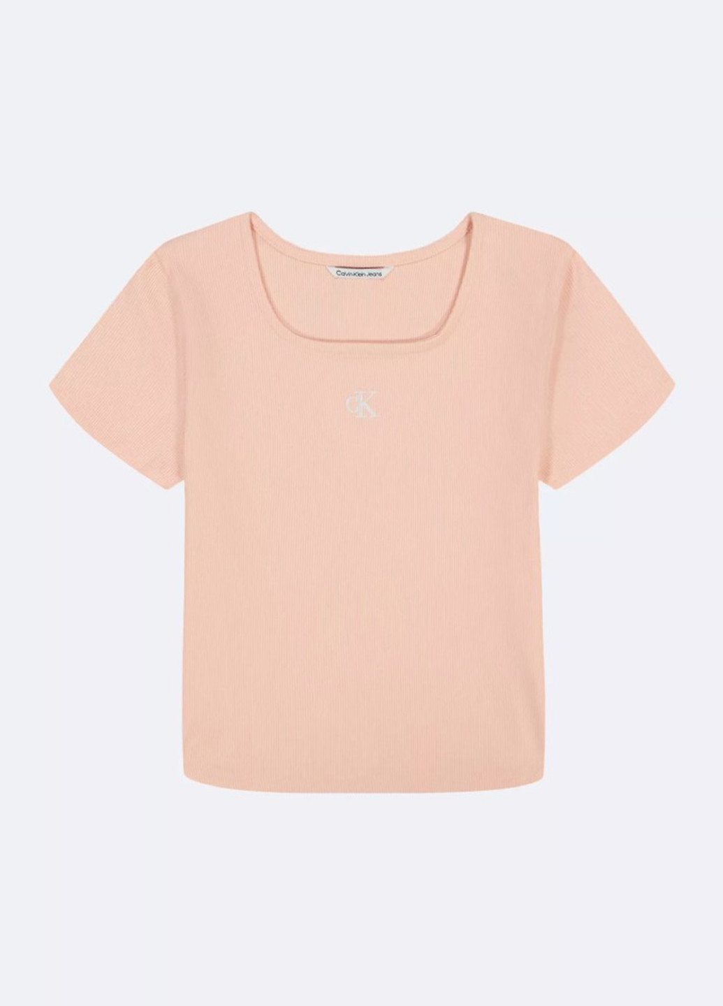 Бледно-розовая летняя футболка Calvin Klein