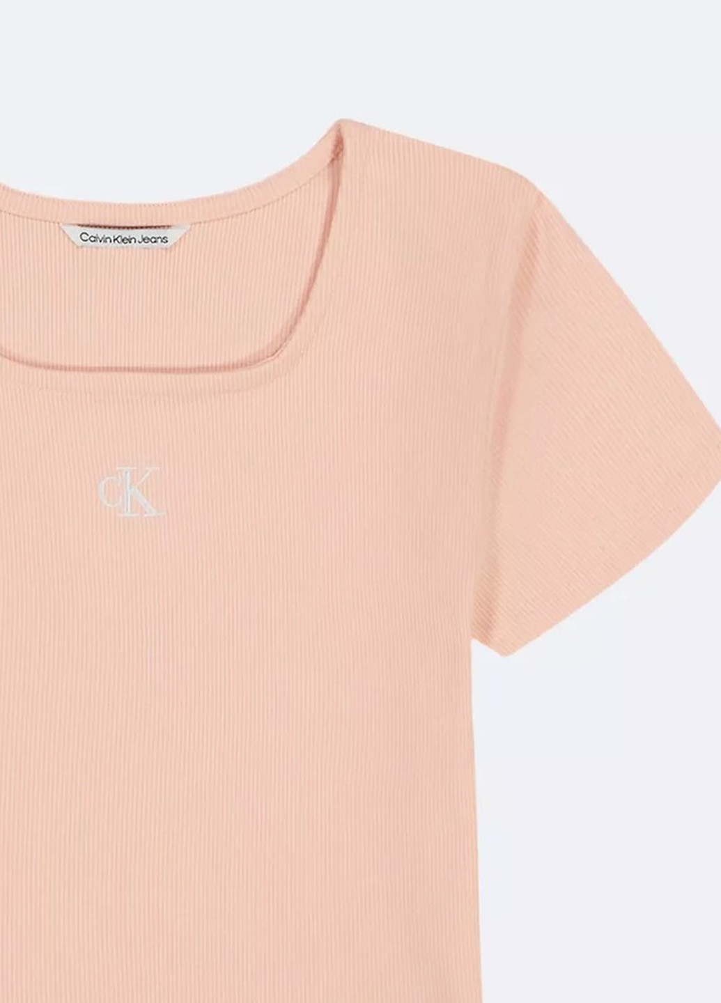 Бледно-розовая летняя футболка Calvin Klein