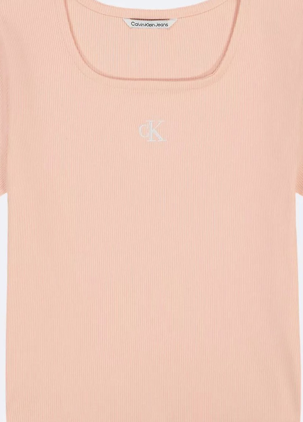 Бледно-розовая летняя футболка Calvin Klein