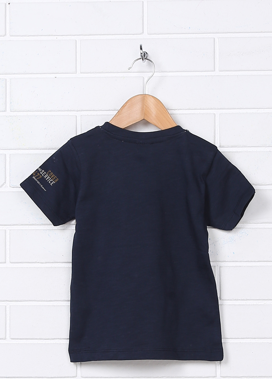 Темно-синяя летняя футболка с коротким рукавом Almi