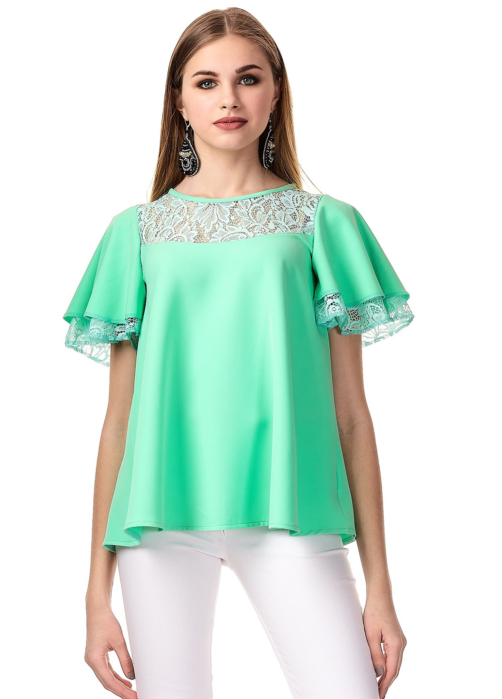 Светло-зелёная блуза Leya
