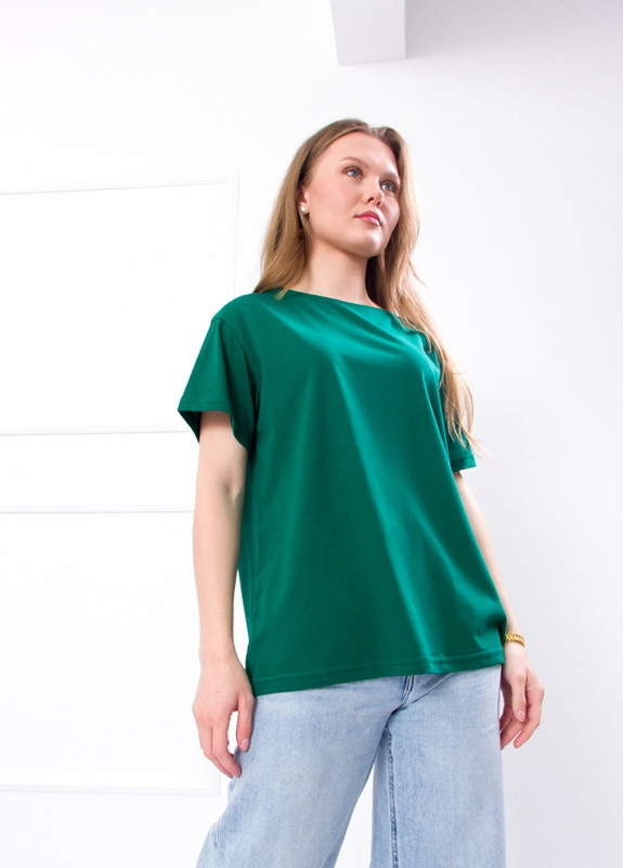 Темно-зелена літня футболка жіноча 50 темно-зелений носи своє (-001-v29) Носи своє 8127