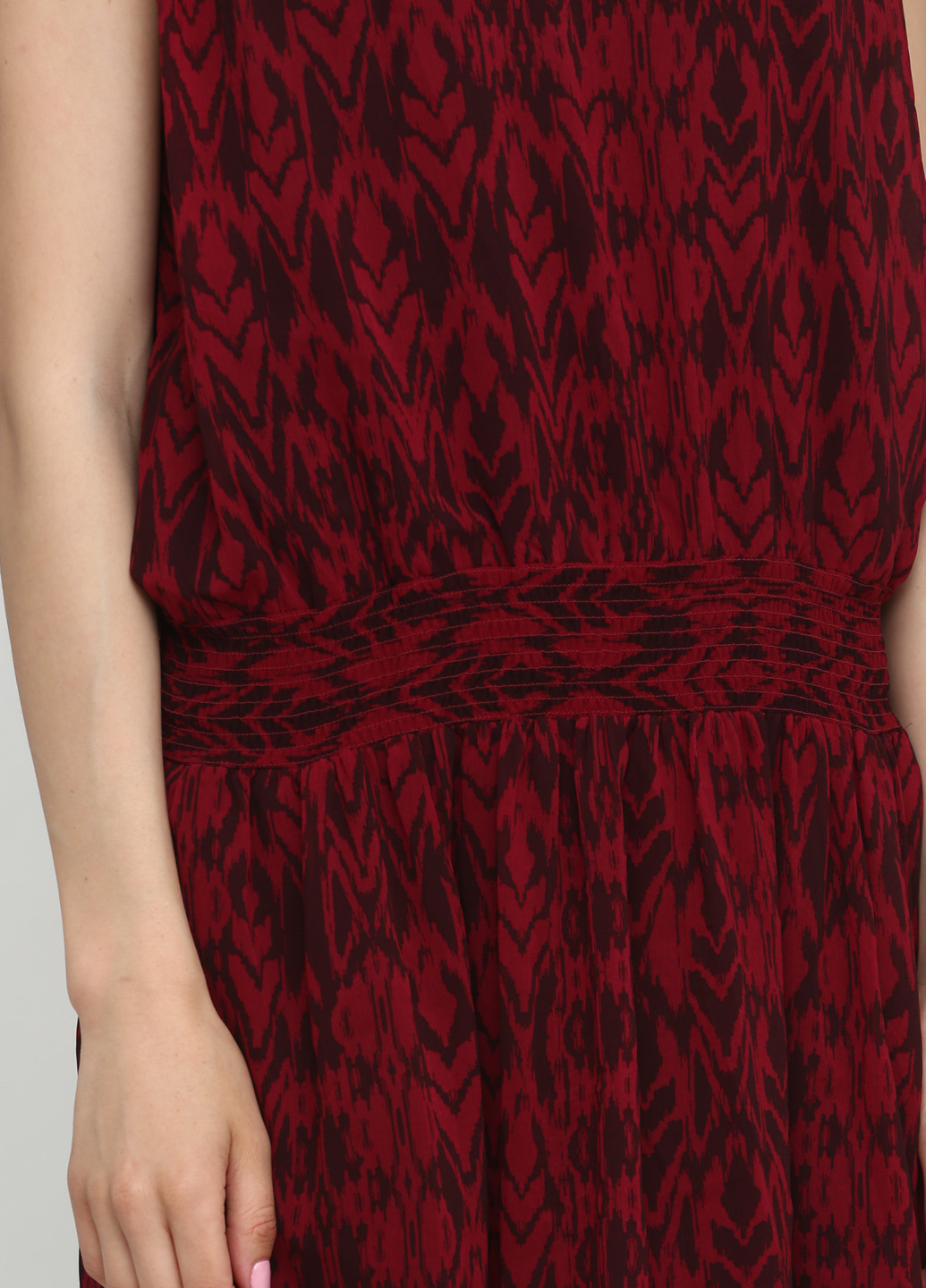 Бордовое кэжуал платье Gap с абстрактным узором
