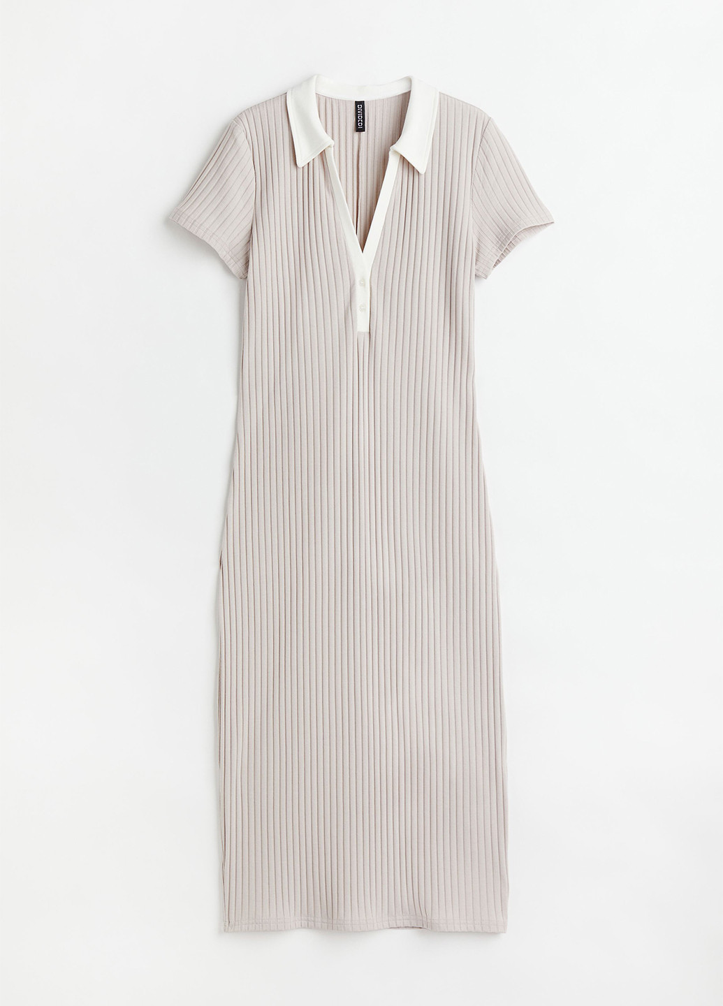 Світло-бежева кежуал сукня поло H&M однотонна