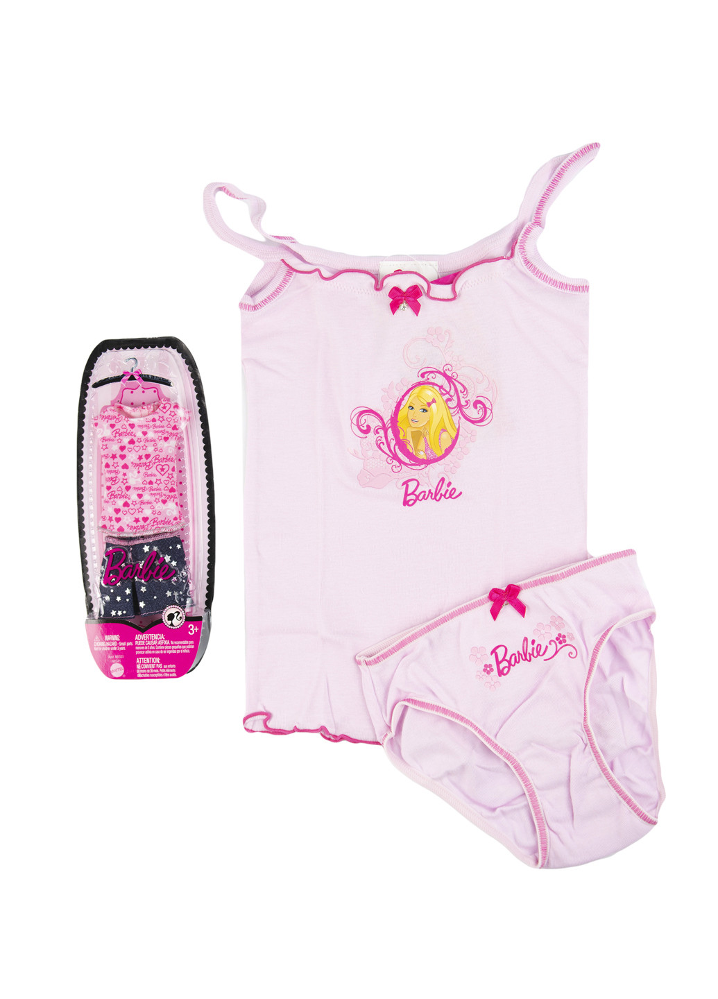Блідо-рожевий демісезонний комплект (майка, трусики) Barbie