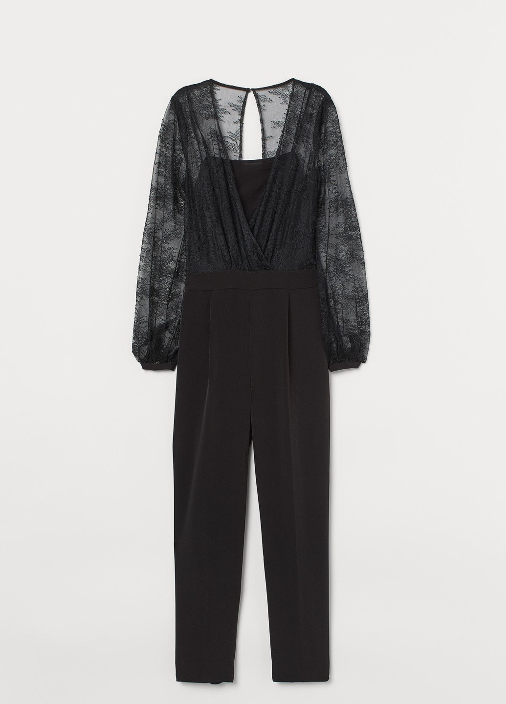 Комбинезон H&M однотонный чёрный кэжуал полиэстер