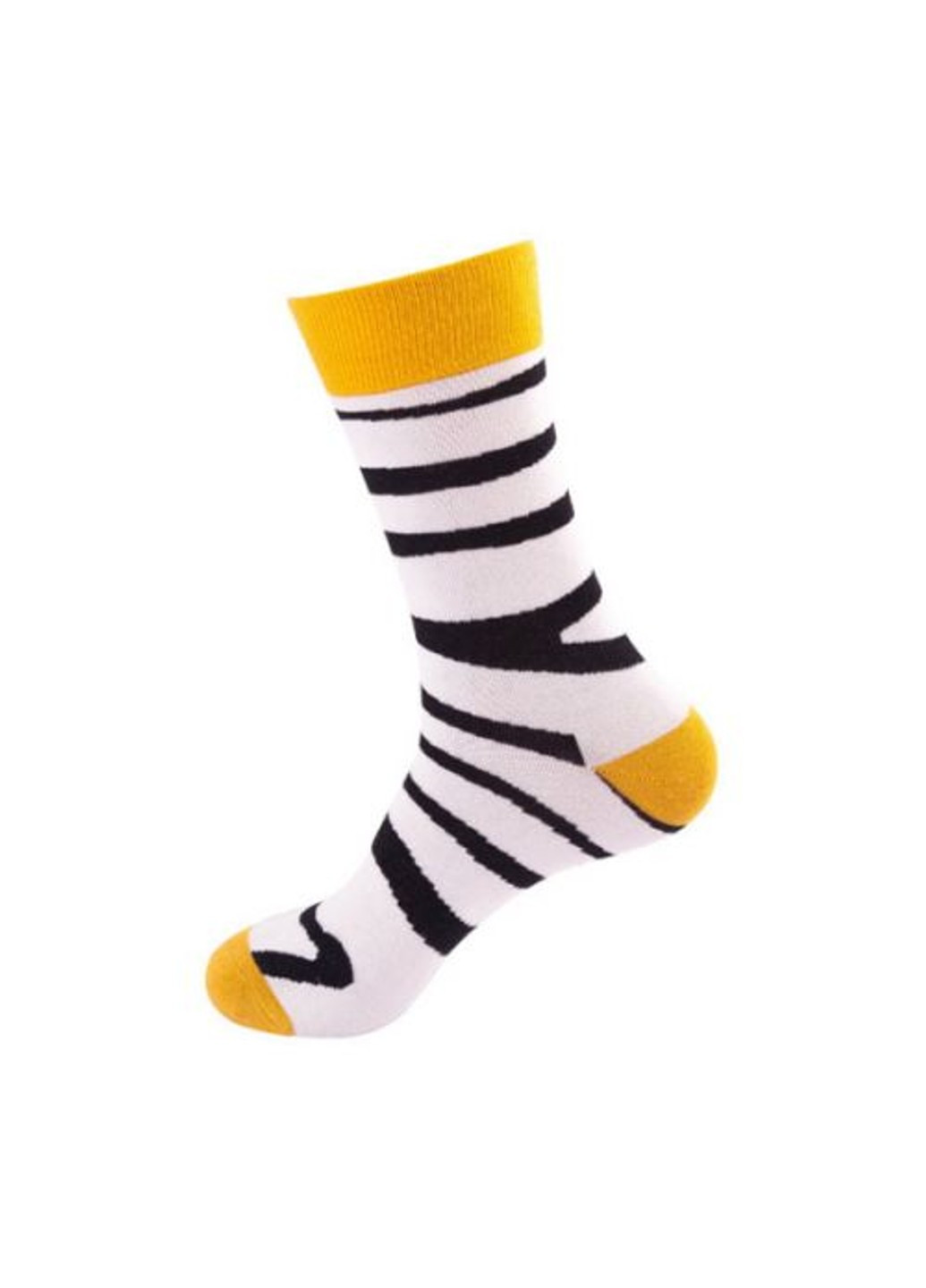 Білі шкарпетки mavkasocks яскраві та стильні зебра хіт 1 пара MAVKA малюнки (254520083)