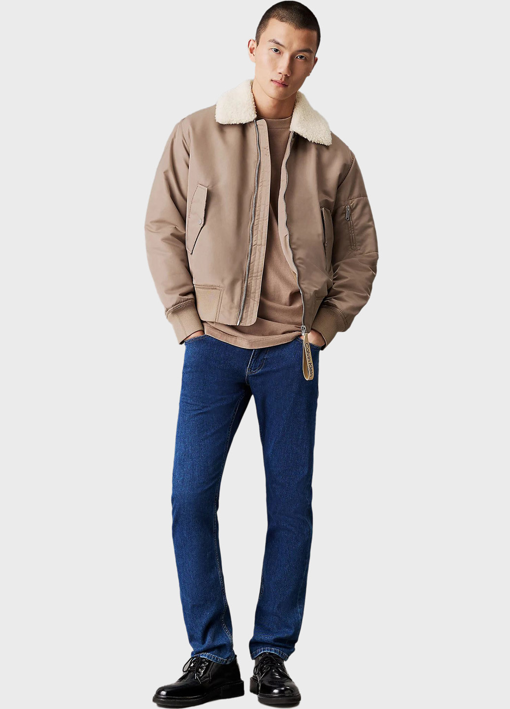 Синие демисезонные слим джинсы Calvin Klein Jeans