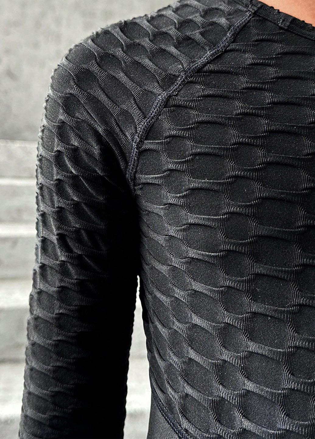 Чорний демісезонний костюм (топ, велосипедки) з шортами SHEIN