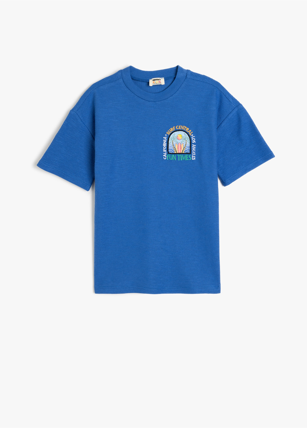 Светло-синяя летняя футболка KOTON