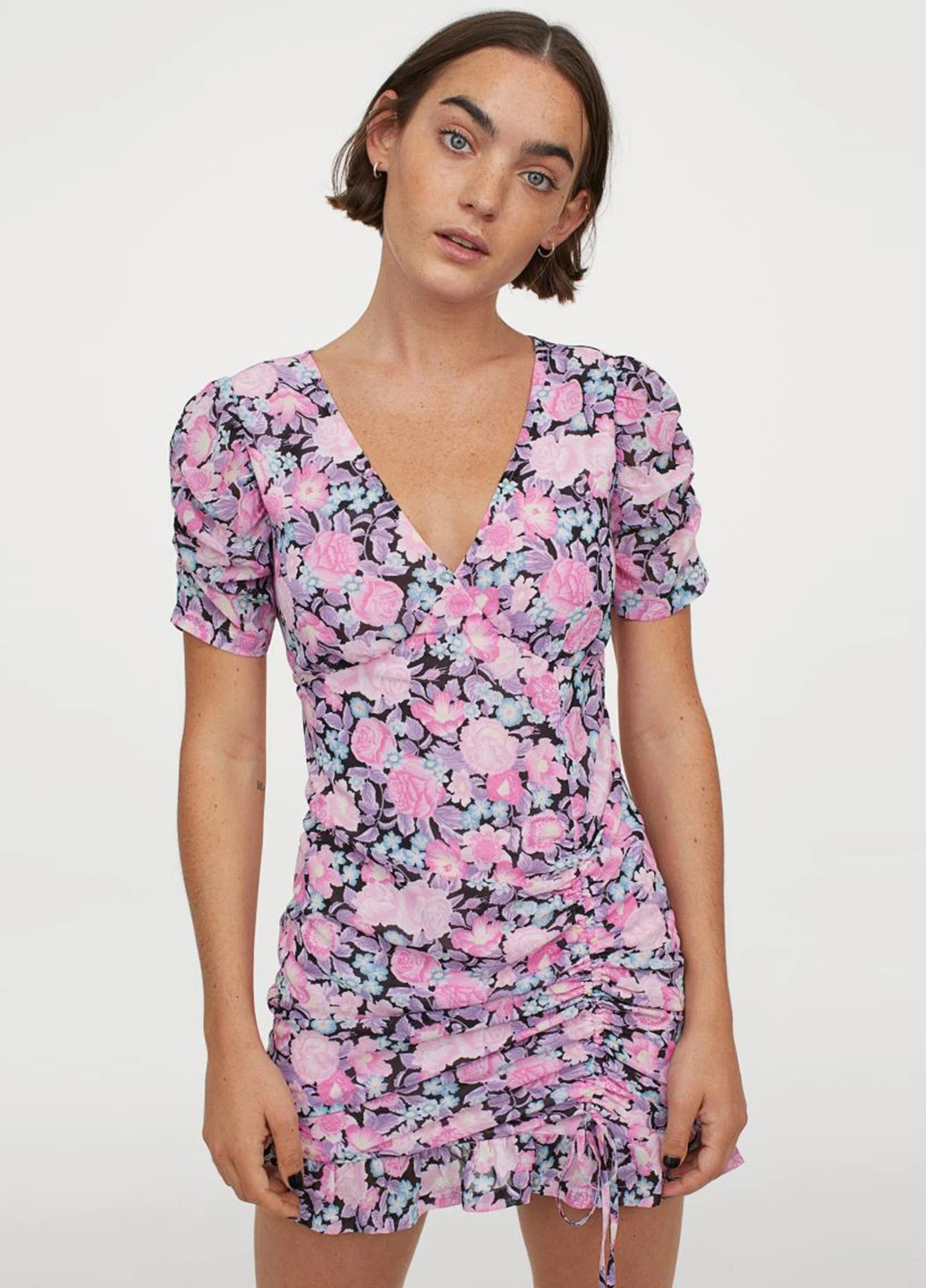 Комбинированное кэжуал платье силуэтная H&M колор блок