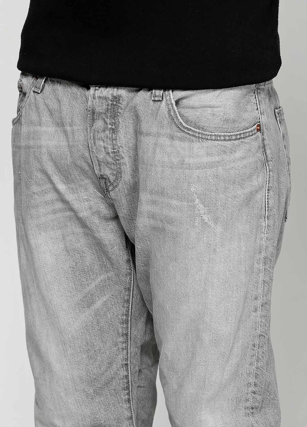 Серые демисезонные прямые джинсы Levi's