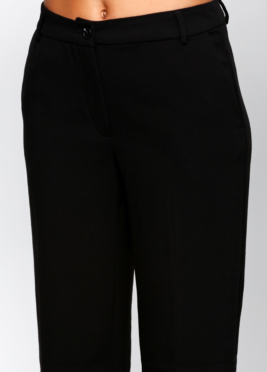 Черные кэжуал демисезонные прямые брюки Monki