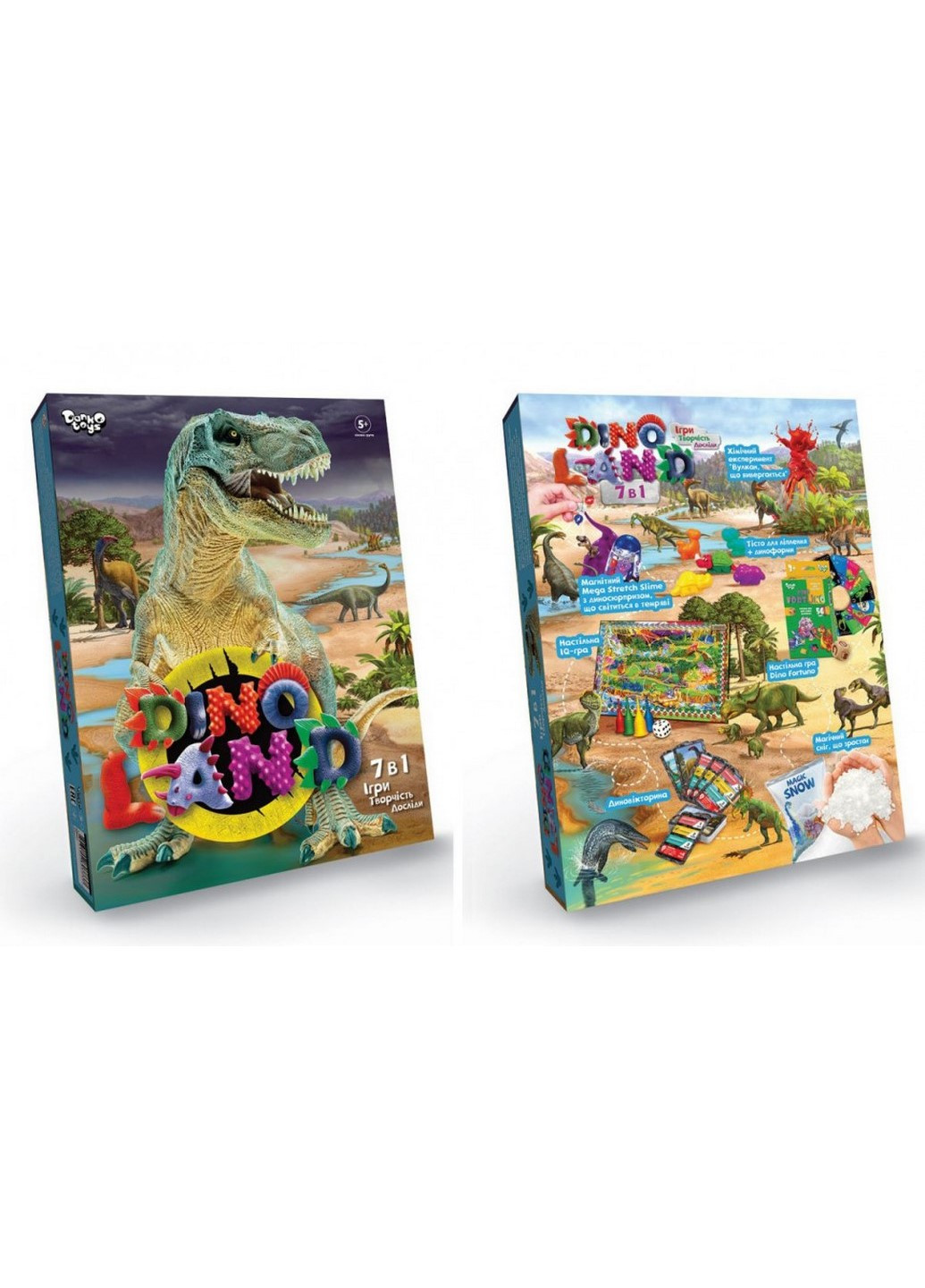 Набор креативного творчества "Dino Land 7 в 1" укр. DL-01-01U Danko Toys (226989208)