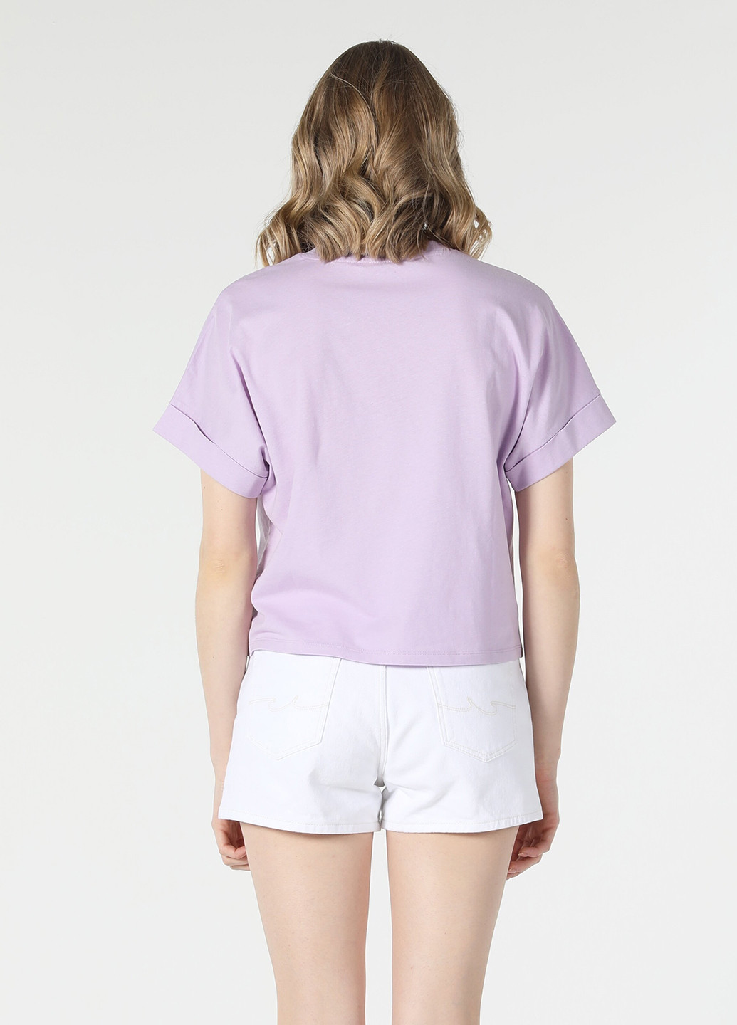 Розово-лиловая летняя футболка Colin's