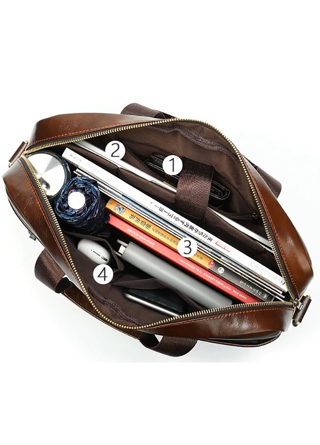 Чоловіча шкіряна сумка 27х40х7 см Vintage (229459202)