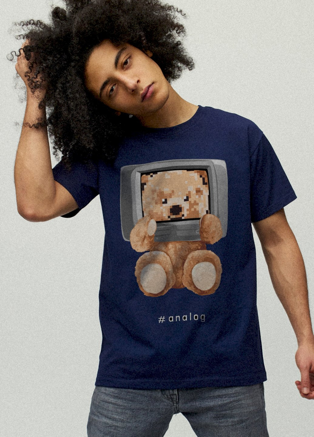 Темно-синя футболка чоловіча YAPPI