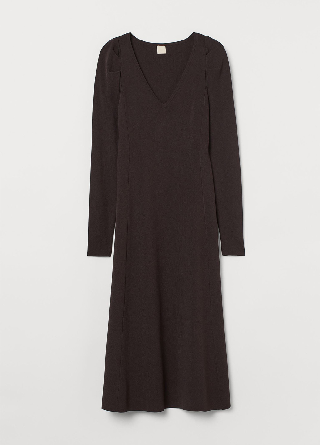 Темно-коричнева кежуал сукня H&M однотонна