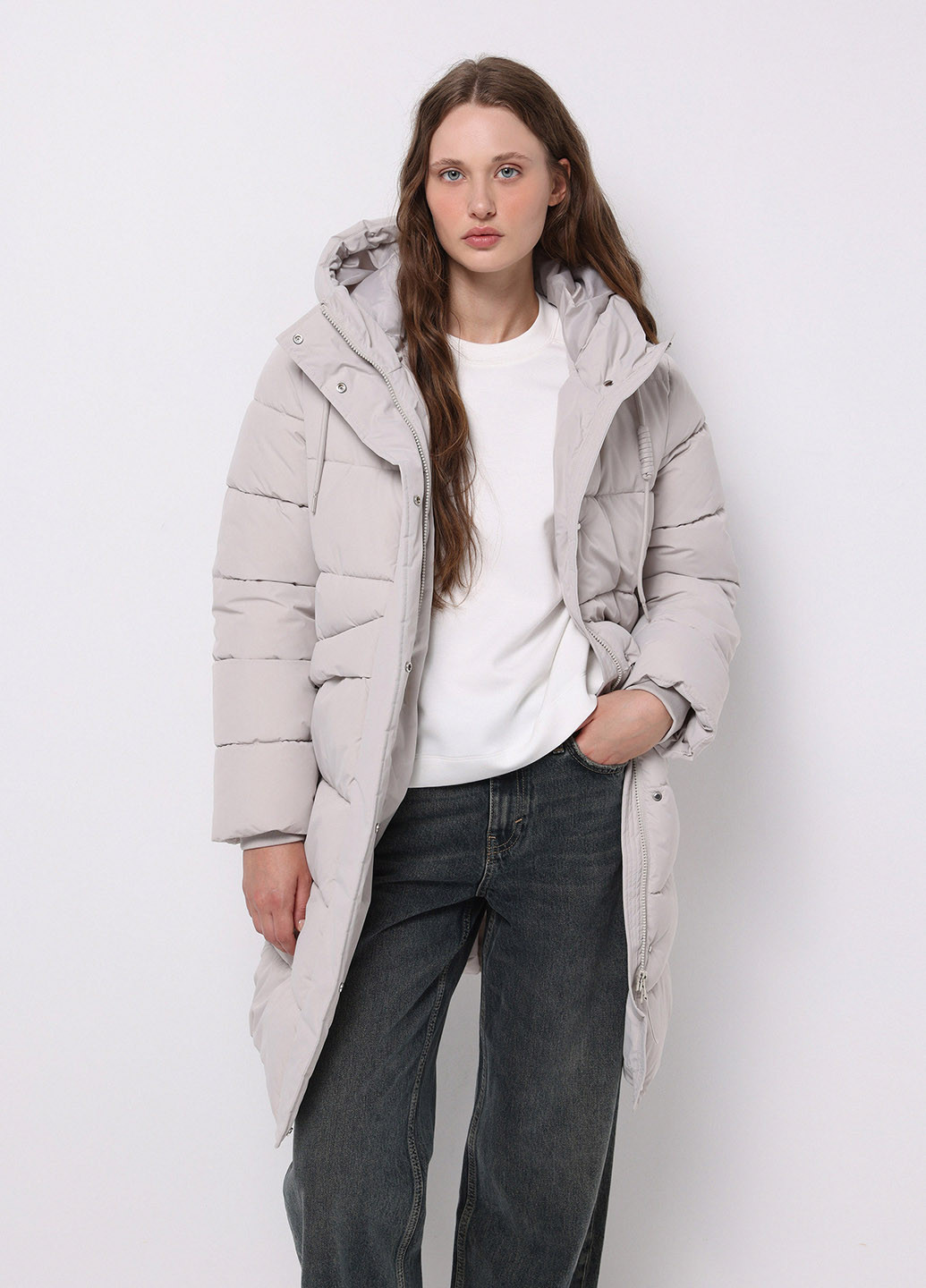 Світло-сіра зимня куртка куртка-пальто Colin's