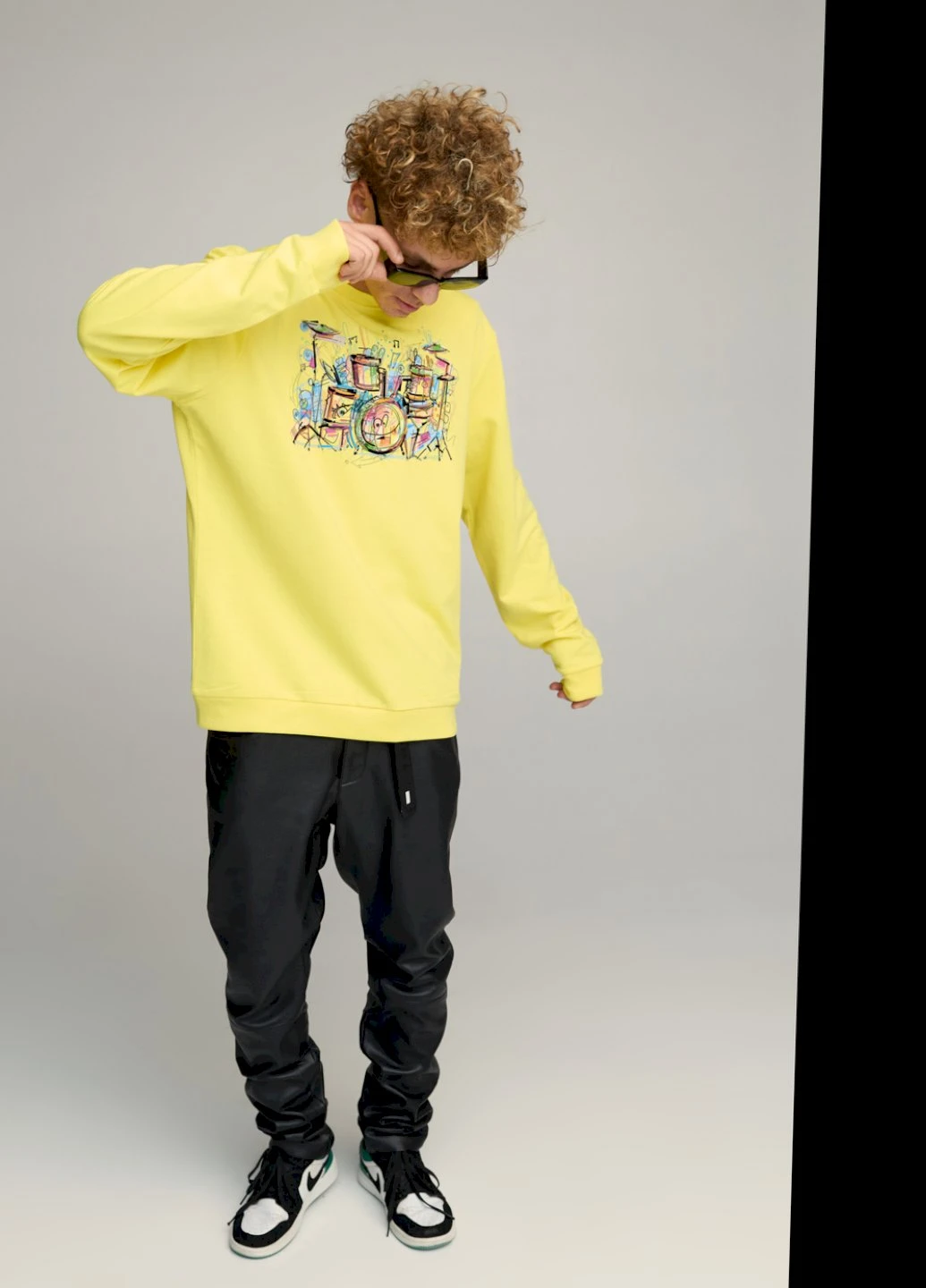 Жовтий свитшот мужской oversize /no flis/ YAPPI малюнок (254557600)