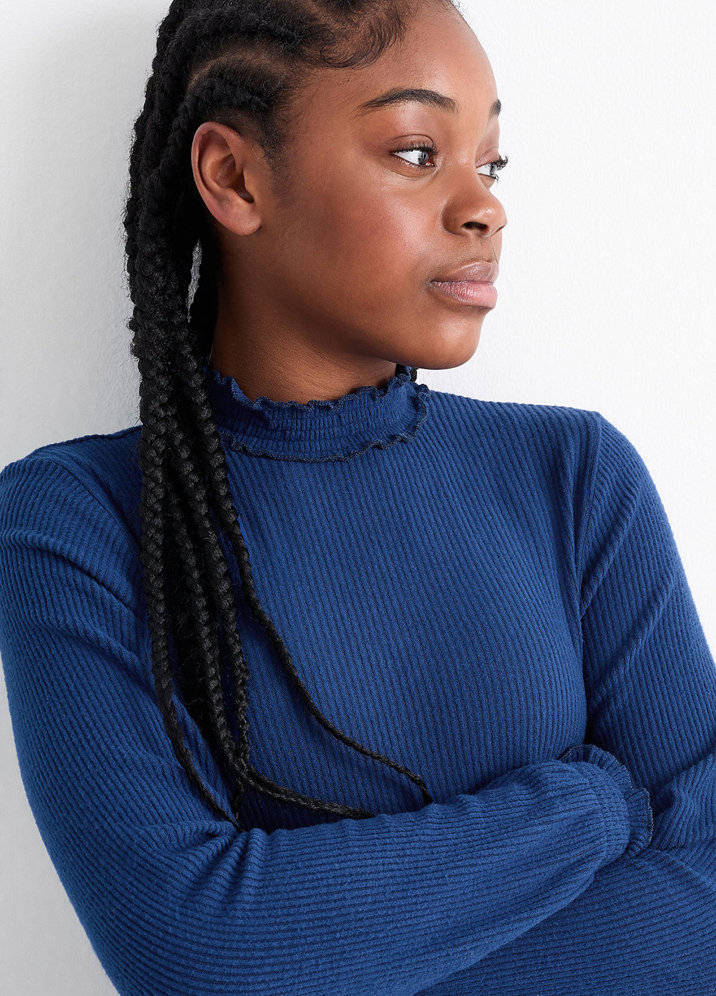 Синяя однотонная блузка C&A демисезонная