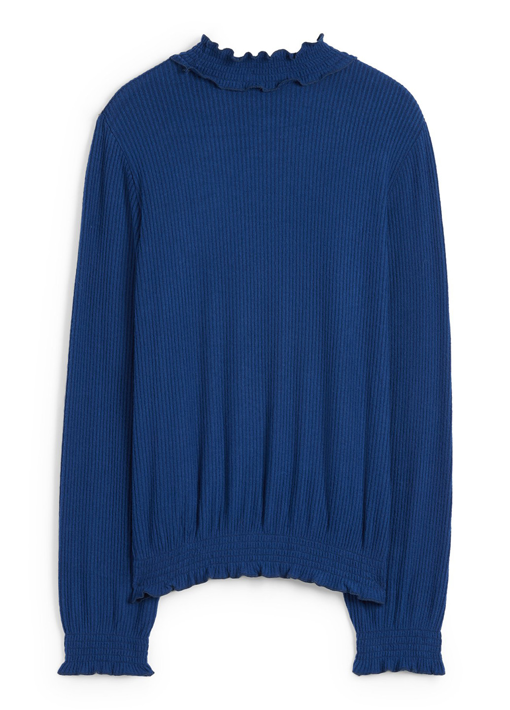 Синяя однотонная блузка C&A демисезонная