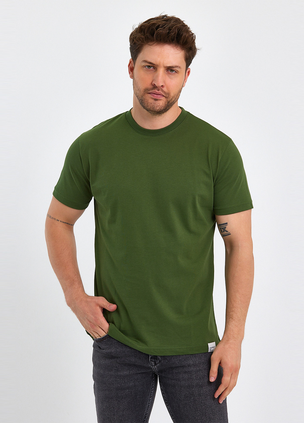 Оливкова футболка Trend Collection