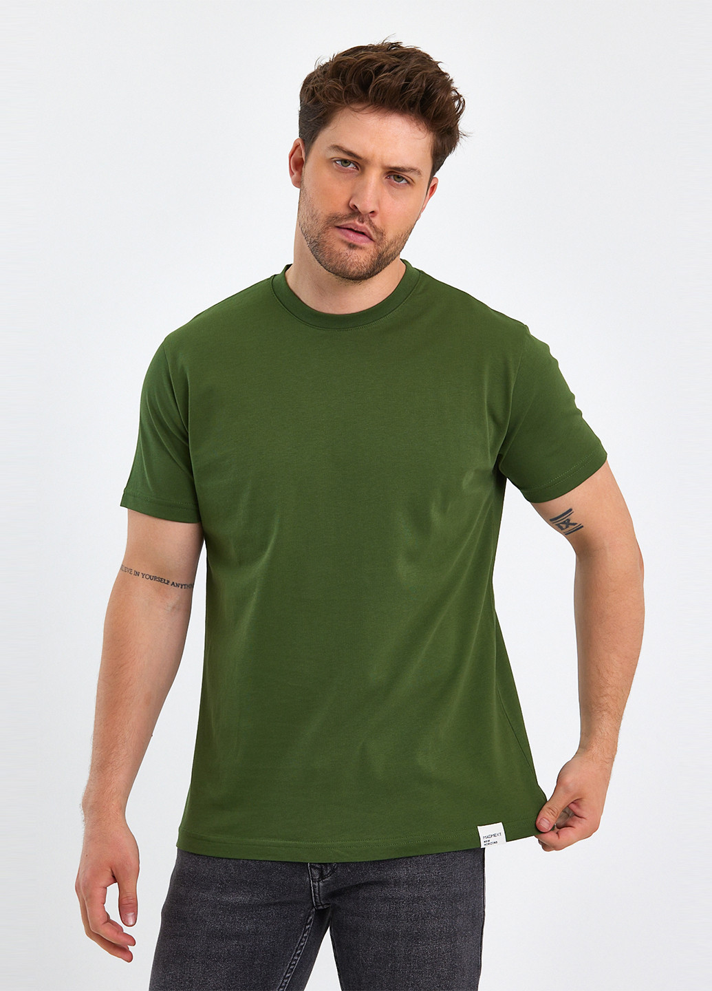 Оливковая футболка Trend Collection