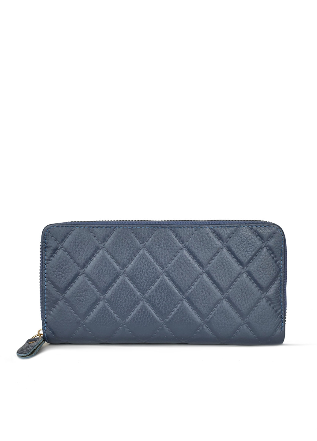 Женский кошелек портмоне на молнии кожаный синего цвета 19*10*2 Fashion (252033303)