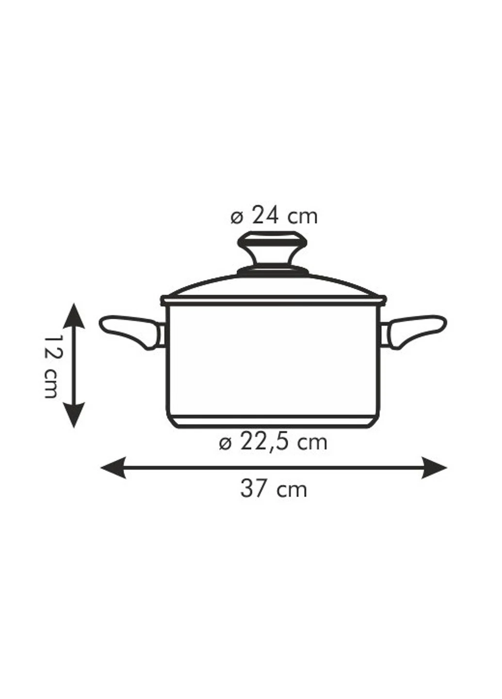 Каструля Presto 24 см 5 л з кришкою Tescoma (255190925)