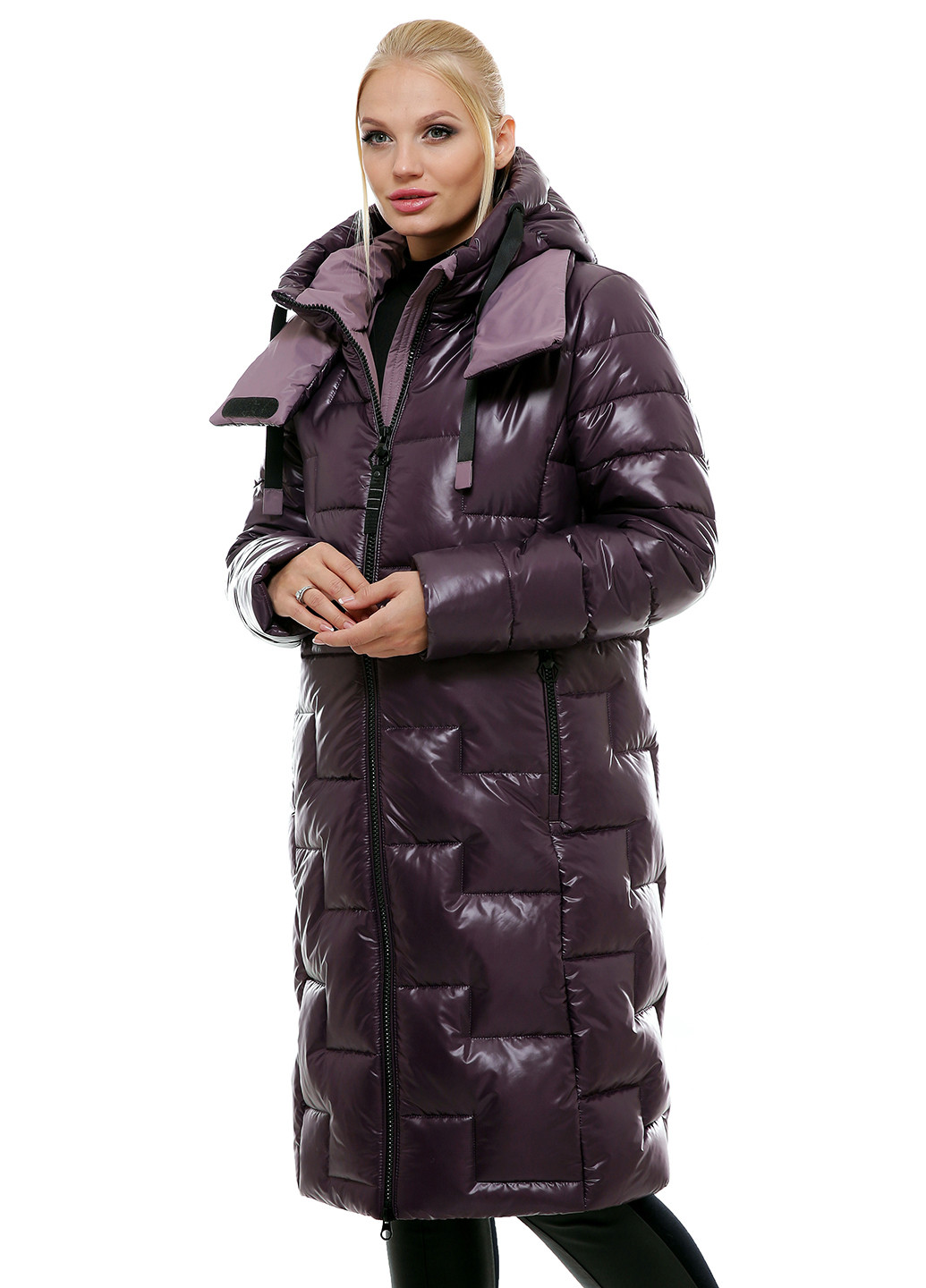 Сливовая зимняя куртка Rolana