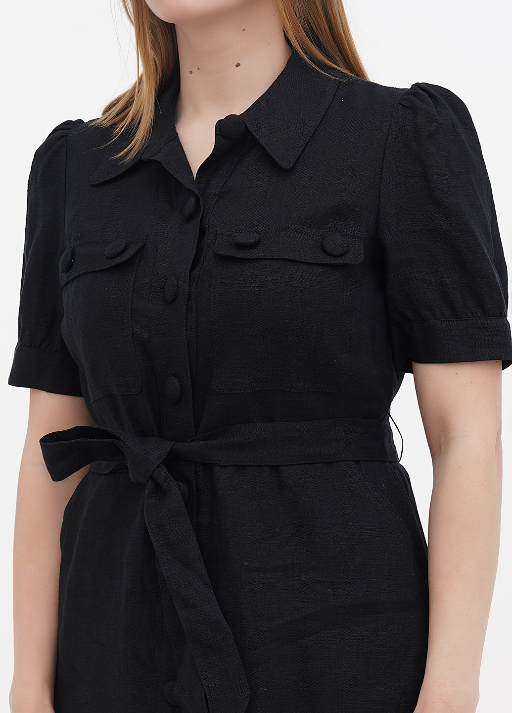 Черное кэжуал платье рубашка Boden однотонное
