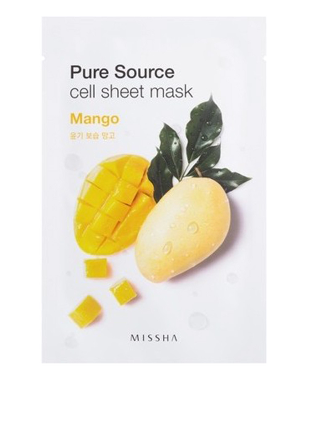 Маска зволожуюча тканинна Pure Source Cell Sheet Mango, 21 г MISSHA (126348444)