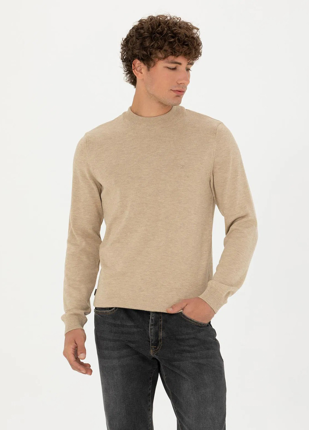 Пісочний демісезонний светр Pierre Cardin