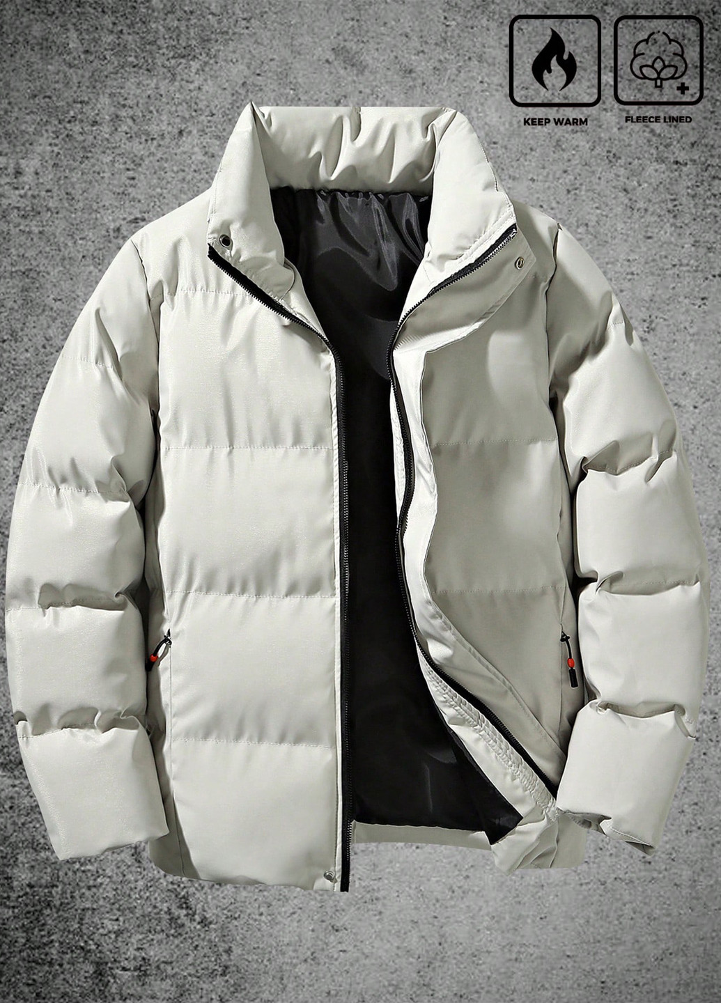 Світло-сіра зимня куртка Manfinity