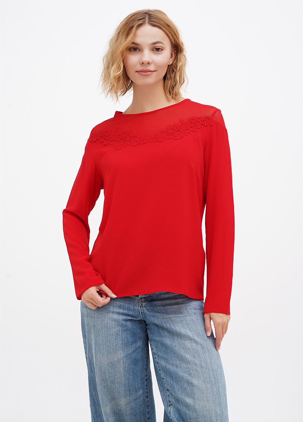 Красная блуза Sassofono