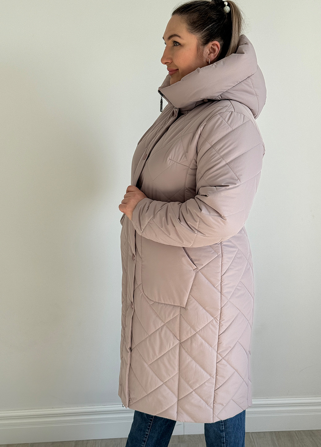 Світло-бежева зимня куртка Eva Classic