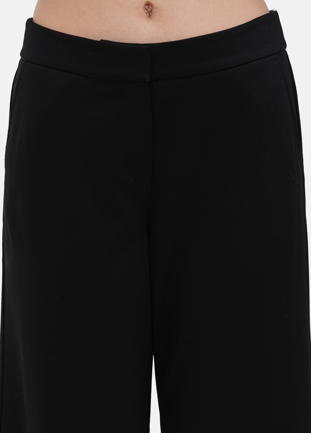 Черные кэжуал демисезонные укороченные, прямые брюки S.Oliver