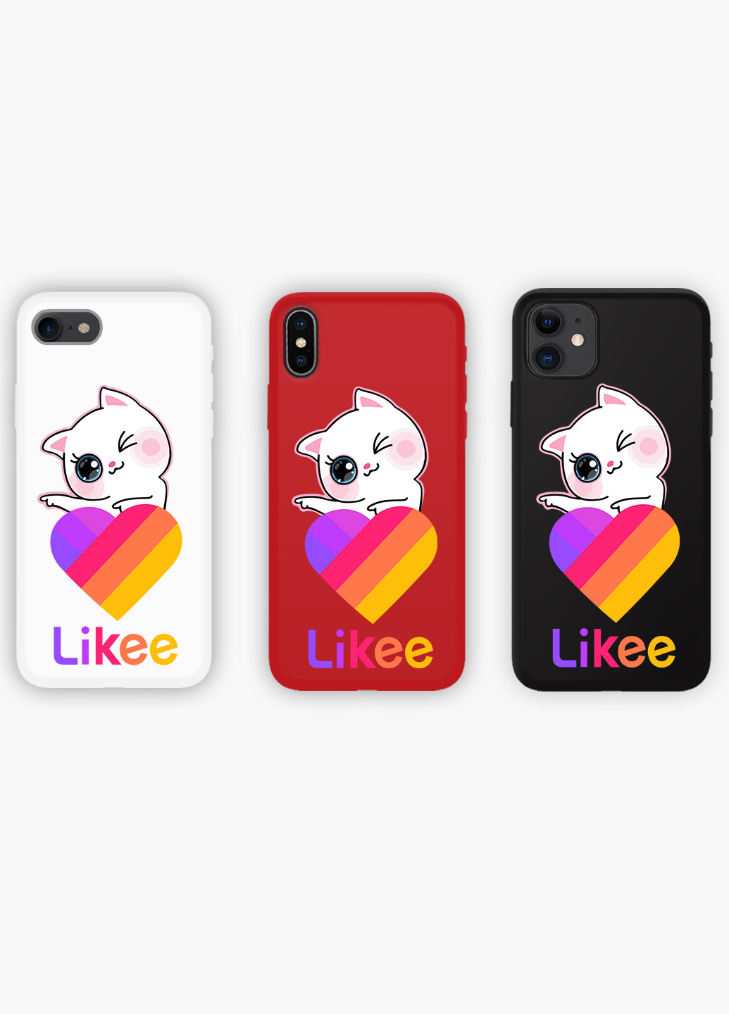 Чохол силіконовий Apple Iphone Xs Лайк Котик (Likee Cat) (8938-1595) MobiPrint (219485620)