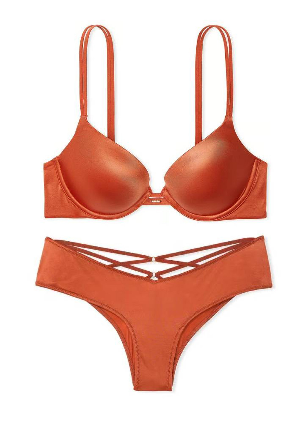 Медный демисезонный комплект (бюстгальтер, трусики) Victoria's Secret