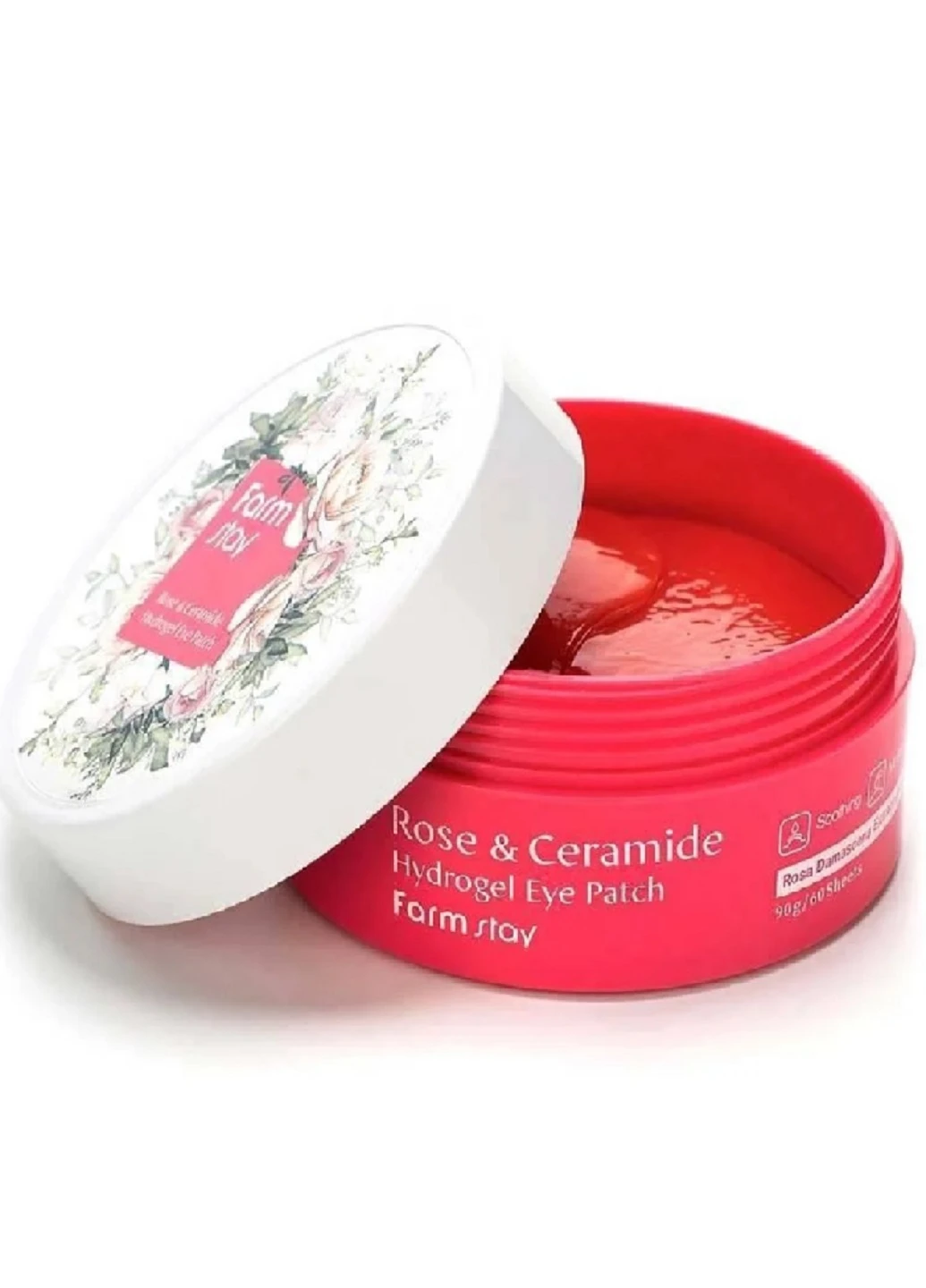 Гидрогелевые патчи с керамидами и розой Rose & Ceramide Eye Patch, 60 шт 90 г FarmStay (220441017)