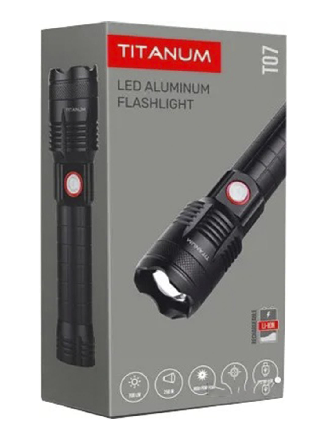 Ручной светодиодный фонарик TLF-T07 700Lm 6500K Titanum t-7 (256517120)