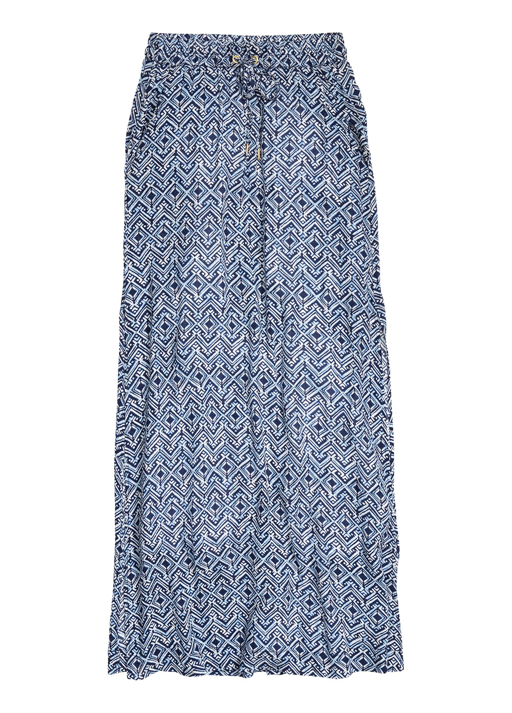 Синяя кэжуал юбка H&M а-силуэта (трапеция)