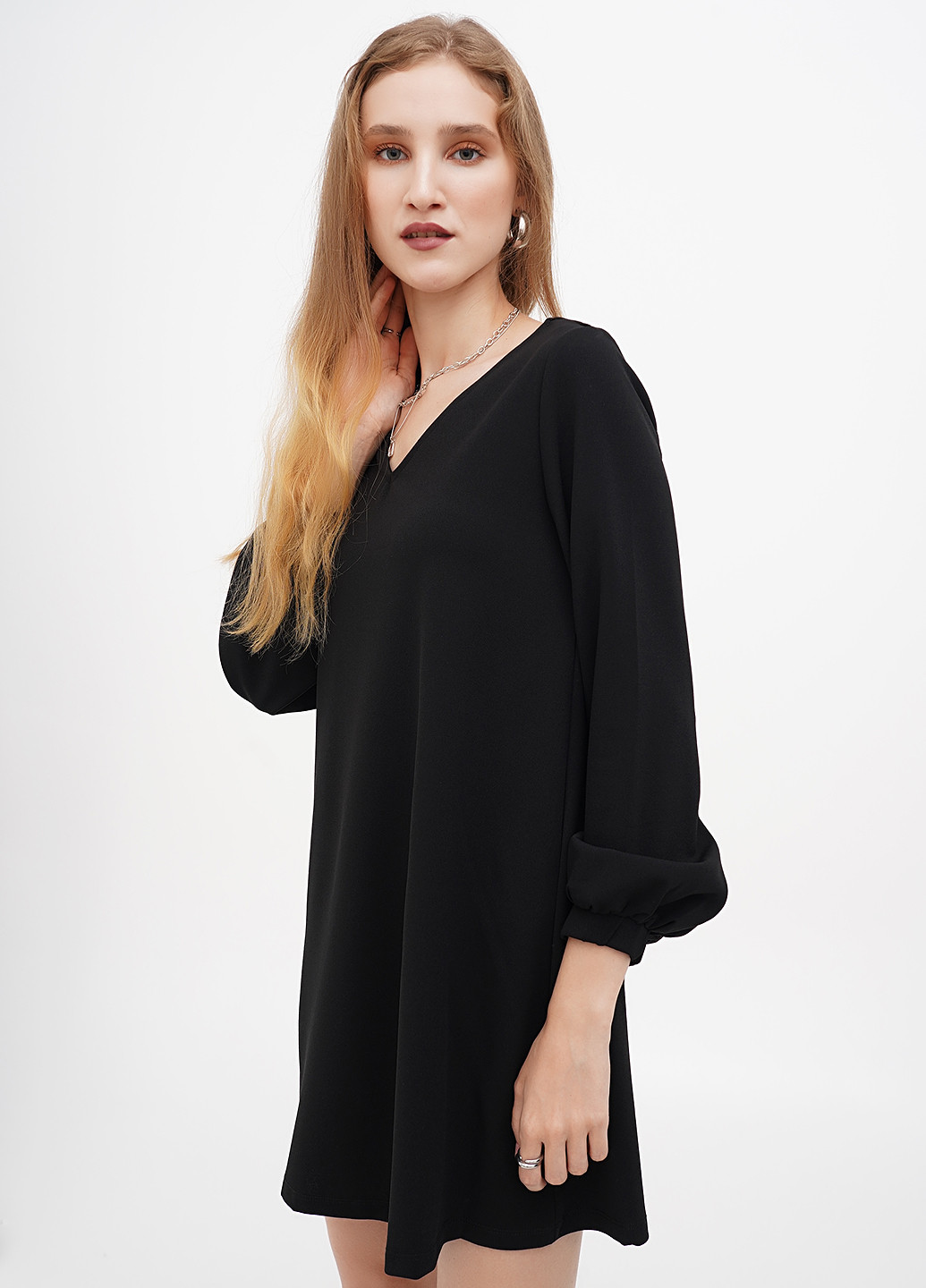 Черное кэжуал платье Terranova однотонное