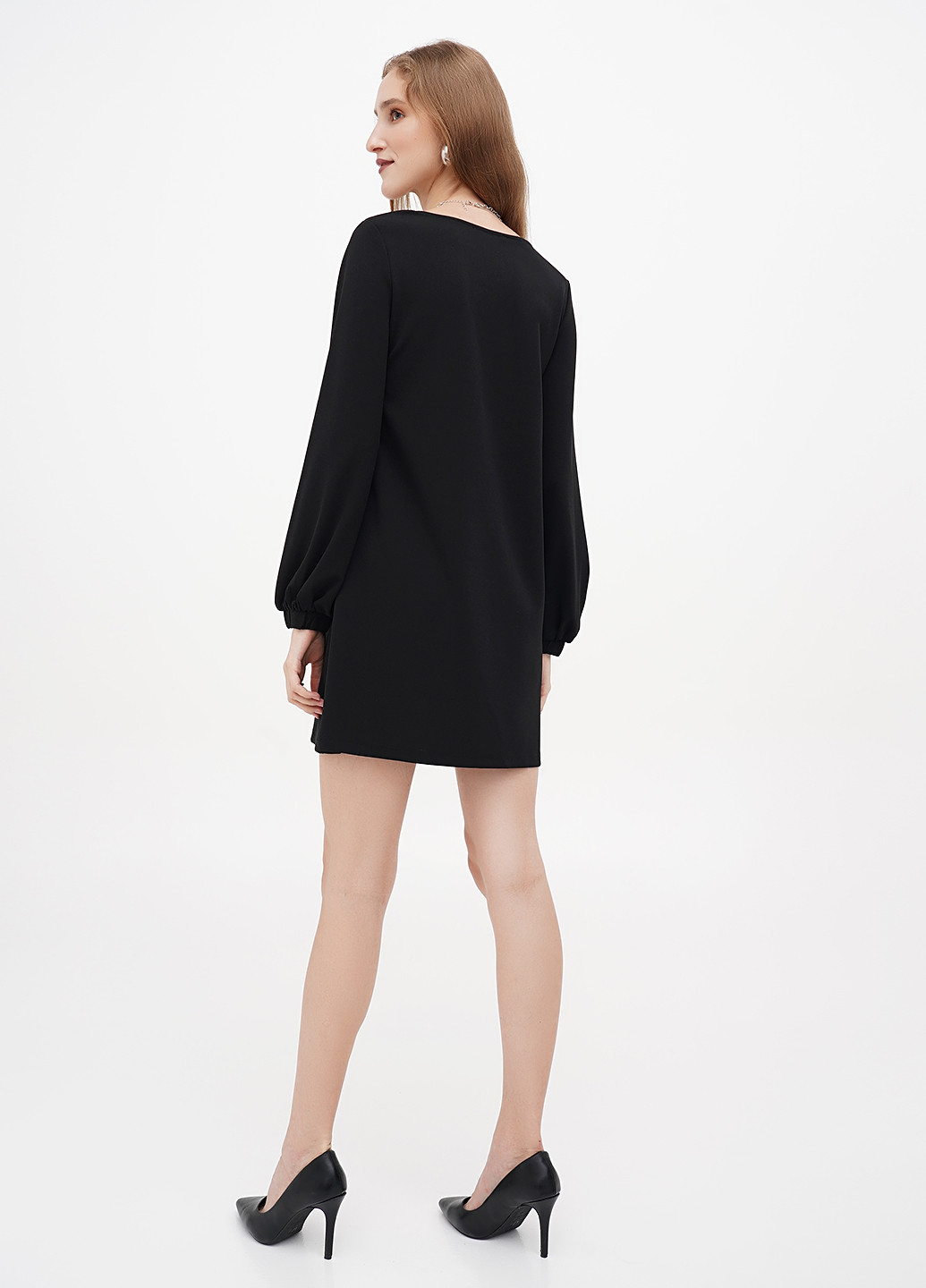 Черное кэжуал платье Terranova однотонное