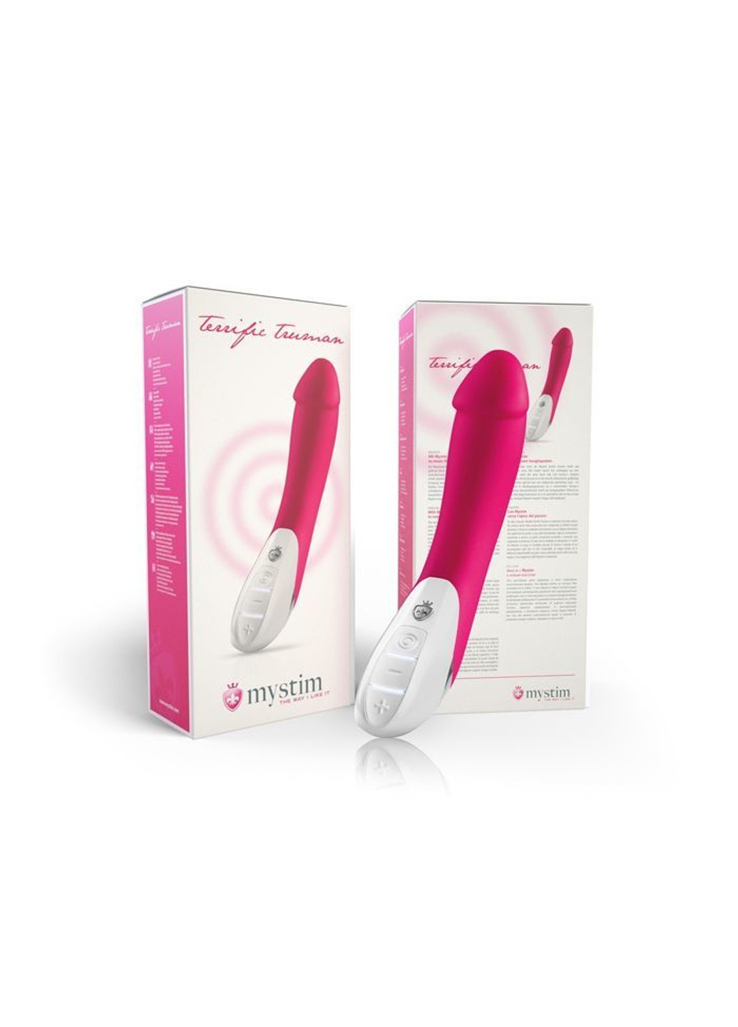Потужний вібратор Terrific Truman Pink з двома моторами і вираженою голівкою Mystim (254551104)