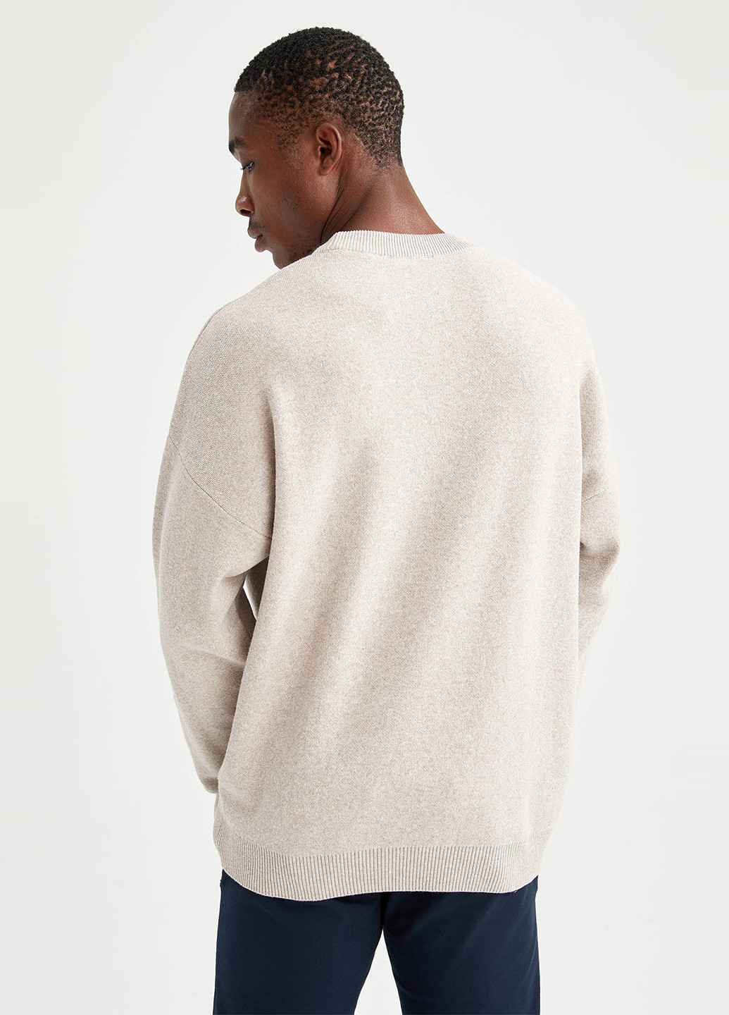Светло-бежевый демисезонный пуловер джемпер DeFacto