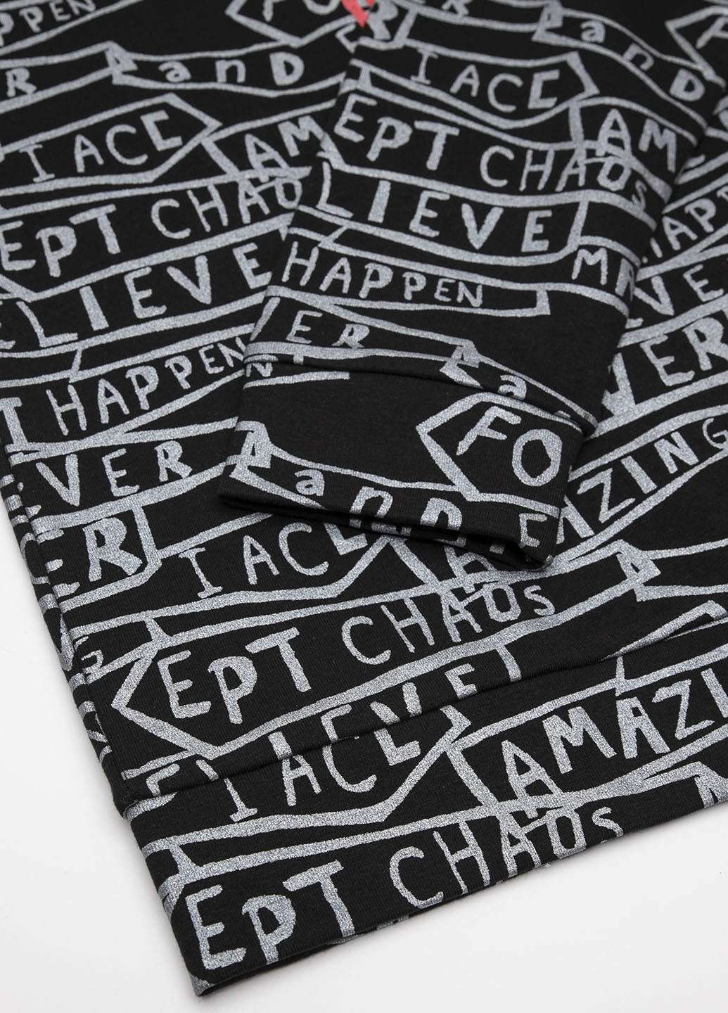 Coccodrillo свитшот надпись черный кэжуал хлопок, трикотаж